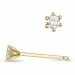 2 x 0,07 ct solitaireørestikker i 9 karat guld med diamant 