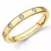 Enkel diamantring i 9 karat guld 0,15 ct