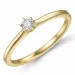 0,10 ct diamant solitairering i 14 karat guld 0,10 ct
