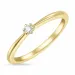 Kampagne - diamant ring i 14 karat guld 0,05 ct