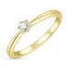 Kampagne - diamant ring i 14 karat guld 0,12 ct