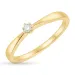 diamant solitairering i 14 karat guld 0,05 ct