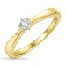 diamant solitairering i 14 karat guld 0,10 ct