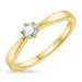 diamant solitairering i 14 karat guld 0,20 ct