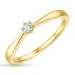 diamant solitairering i 14 karat guld 0,07 ct