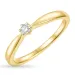 diamant solitairering i 14 karat guld 0,07 ct