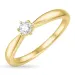 diamant solitairering i 14 karat guld 0,12 ct