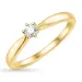 diamant solitairering i 14 karat guld 0,15 ct