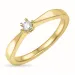 diamant solitairering i 14 karat guld 0,05 ct