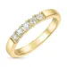 diamant alliancering i 14 karat guld 5 x 0,05 ct