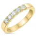 diamant alliancering i 14 karat guld 5 x 0,10 ct