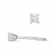 2 x 0,08 ct Kampagne - diamant solitaireørestikker i 14 karat hvidguld med diamant