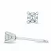 2 x 0,16 ct Kampagne - diamant solitaireørestikker i 14 karat hvidguld med diamant 