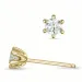 2 x 0,18 ct Kampagne - diamant solitaireørestikker i 14 karat guld med diamant