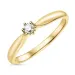 diamant solitairering i 14 karat guld 0,10 ct