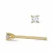 2 x 0,04 ct Kampagne - diamant solitaireørestikker i 14 karat guld med diamant