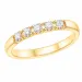 5 x 0,05 ct diamantring i 14 karat guld 0,25 ct
