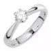 Elegant hvid zirkon ring i sølv
