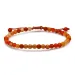 Multifarvet orange carnelian armbånd i silke snor 17 cm 3 cm x 3,9 mm