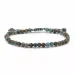 multifarvet turkis jasper armbånd i silke snor 17 cm plus 3 cm x 4,4 mm