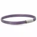 Flad lilla armbånd i læder med stål lås x 6 mm