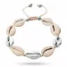 shell musling armbånd i silke snor 17 cm plus 4 cm x 12 mm