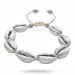 shell musling armbånd i silke snor 17 cm plus 4 cm x 12 mm