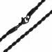 cordelhalskæde i sort stål 55 cm x 3,0 mm