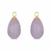 Kollektionsprøve lavendelfarvet ametyst vedhæng til øreringe i forgyldt sølv