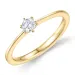 0,20 ct lab grown diamant solitairering i 9 karat guld 0,20 ct