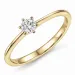 0,20 ct lab grown diamant solitairering i 9 karat guld 0,20 ct