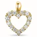 hjerte lab grown diamant vedhæng i 9 karat guld 0,54 ct