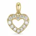 hjerte lab grown diamant vedhæng i 9 karat guld 0,21 ct