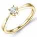 0,20 ct lab grown diamant solitairering i 9 karat guld 0,20 ct