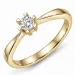 0,20 ct lab grown diamant solitairering i 9 karat guld 0,20 ct