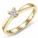 0,10 ct lab grown diamant solitairering i 9 karat guld 0,10 ct