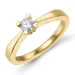 0,20 ct lab grown diamant solitairering i 9 karat guld 0,20 ct