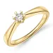 0,10 ct lab grown diamant solitairering i 9 karat guld 0,10 ct