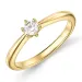 0,20 ct lab grown diamant solitairering i 9 karat guld 0,20 ct