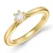 0,20 ct lab grown diamant solitairering i 9 karat guld 0,20 ct