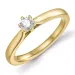 0,20 ct lab grown diamant solitairering i 9 karat guld 0,20 ct