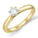 0,50 ct lab grown diamant solitairering i 9 karat guld 0,50 ct