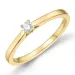 0,10 ct lab grown diamant solitairering i 9 karat guld 0,10 ct