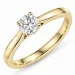 0,50 ct lab grown diamant solitairering i 9 karat guld 0,50 ct