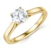 1,00 ct lab grown diamant solitairering i 9 karat guld 1,0 ct