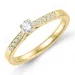 lab grown diamant ring i 9 karat guld 0,20 ct 0,09 ct