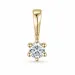 0,10 ct lab grown diamant solitairevedhæng i 9 karat guld 0,10 ct