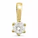 0,20 ct lab grown diamant solitairevedhæng i 9 karat guld 0,20 ct