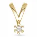 0,05 ct lab grown diamant vedhæng i 9 karat guld 0,05 ct