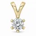 lab grown diamant vedhæng i 9 karat guld 1,0 ct